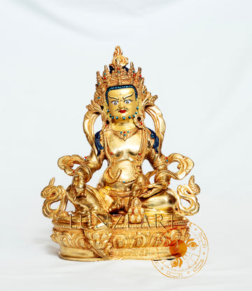 Zambala (Jambhala) Statue | Brass with 24k Gold Plating - statues