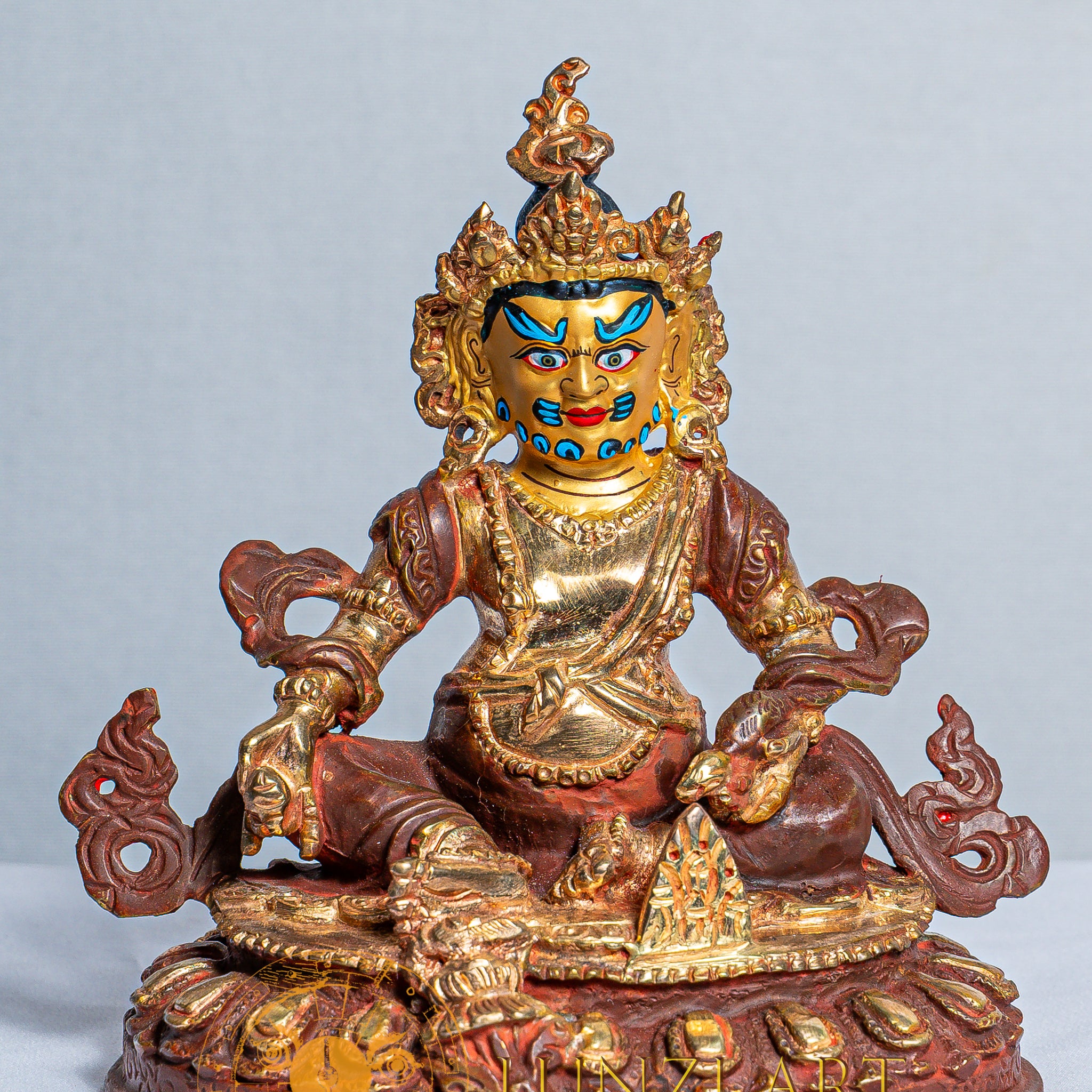 Zambala (Jambhala) Statue |  Copper with Mercury Gold Plating - statues