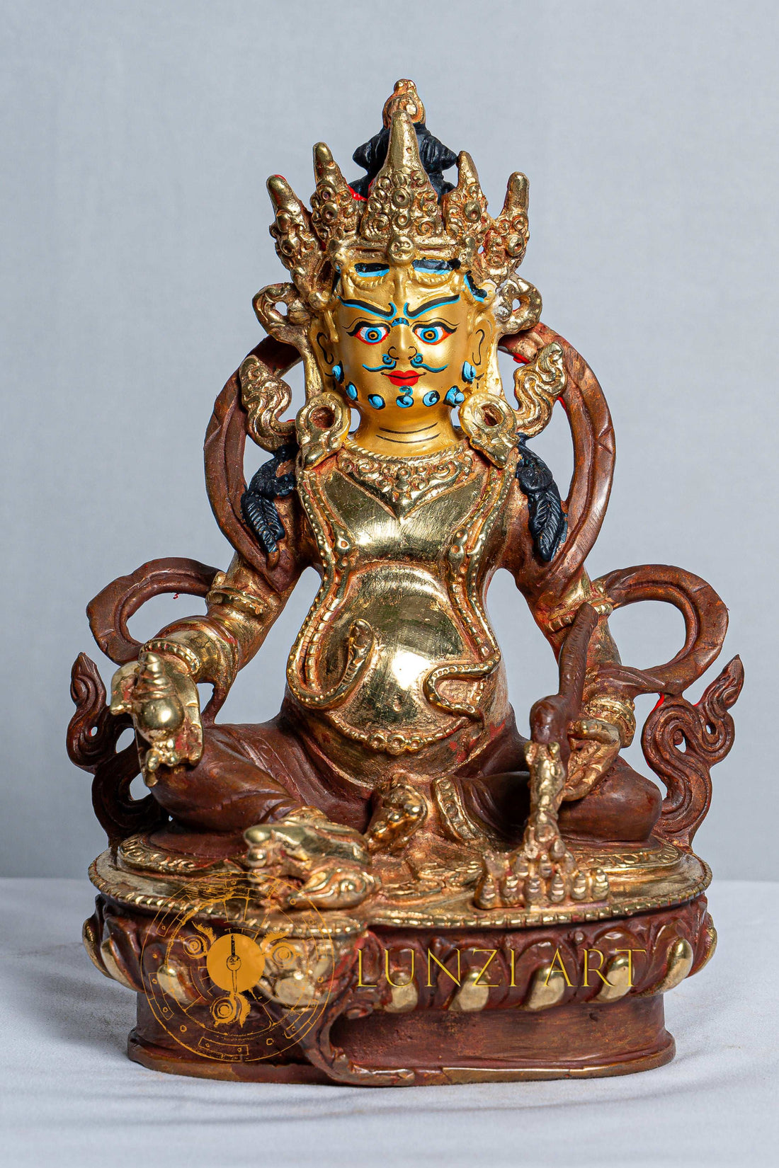 Zambala (Jambhala) Statue |  Copper with Mercury Gold Plating - statues