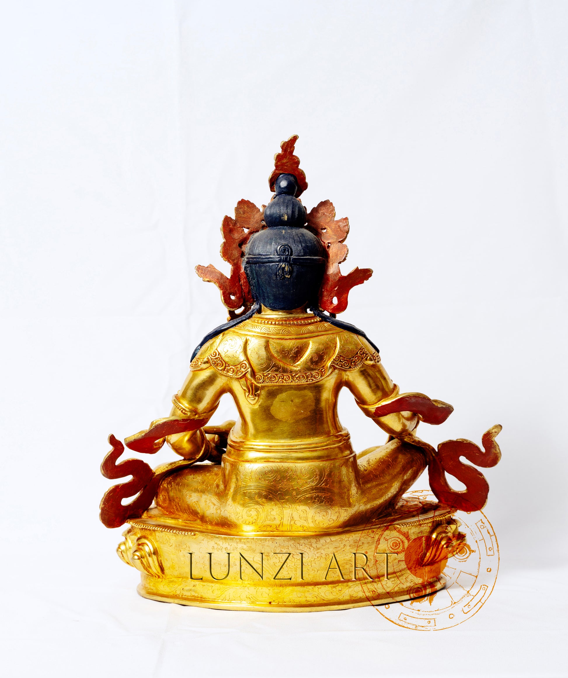 Zambala (Jambhala) Statue | Pure Copper Gilded, 24k Gold Plated - S-P-BA-FG -CG-Z-0010