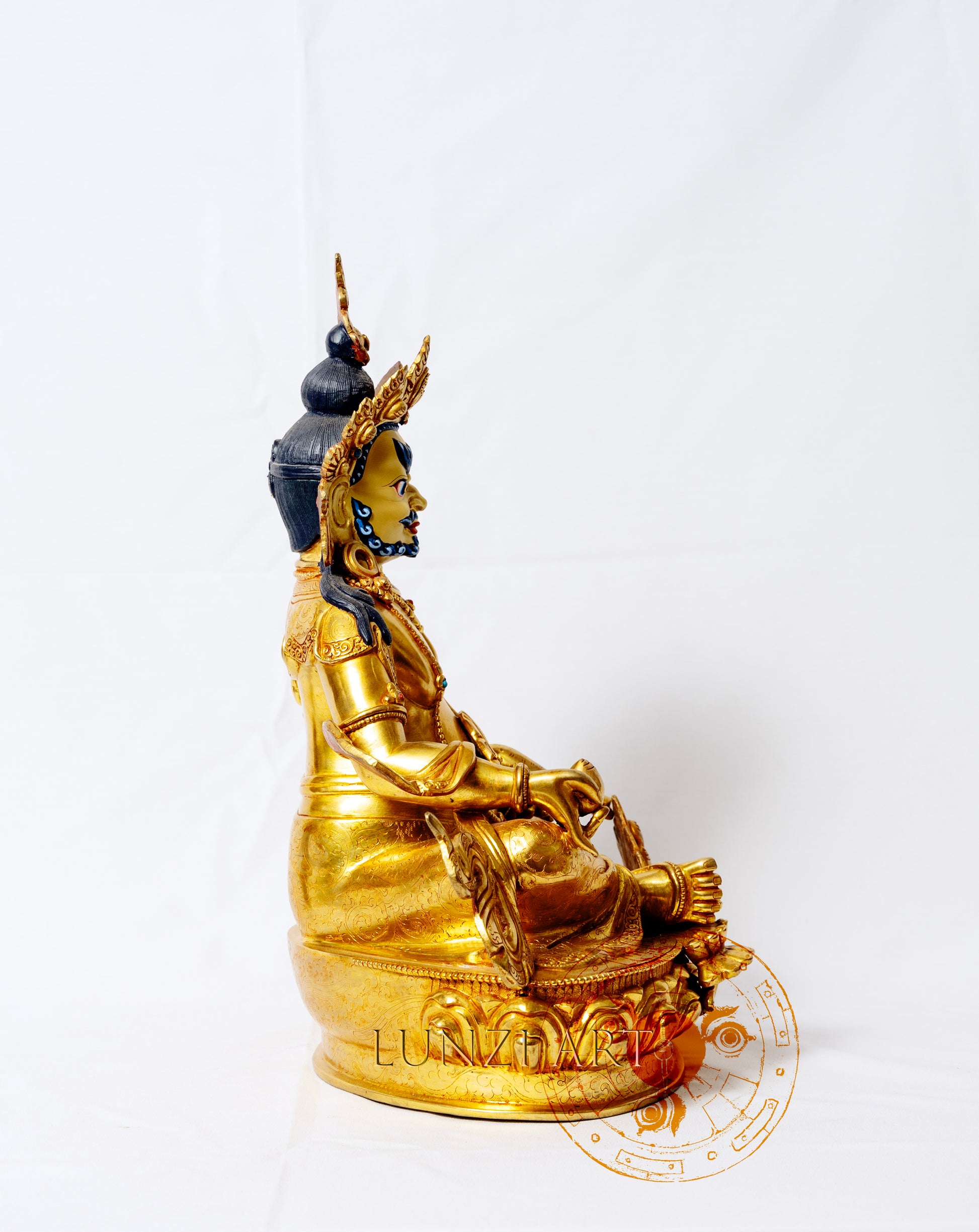 Zambala (Jambhala) Statue | Pure Copper Gilded, 24k Gold Plated - S-P-BA-FG -CG-Z-0010