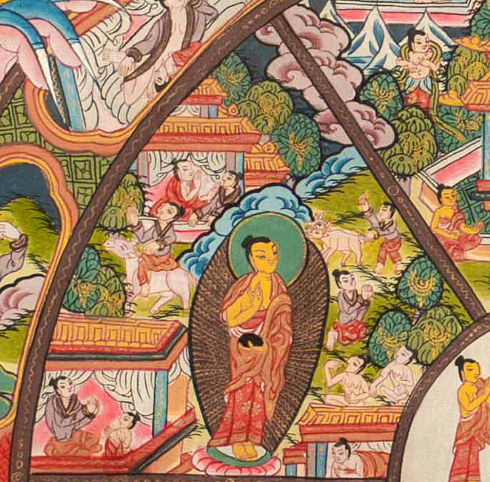 The Mystical Wheel of Life Thangka - T-S-BT-PB-AU-WOL-0154