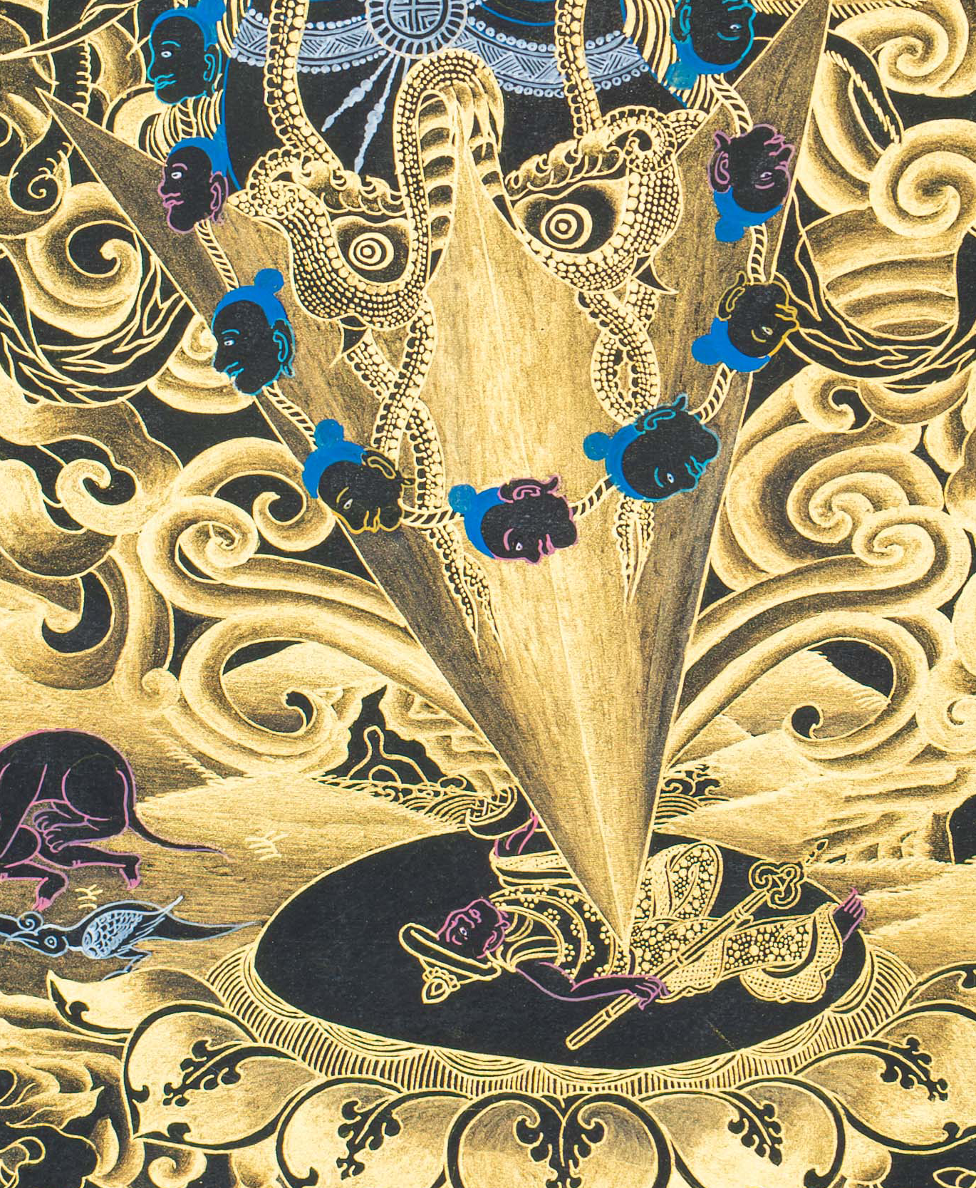 Vajrakilaya Thangka: Piercer of Obstacles and Ignorance - T-S-BT-BB-FM-0132