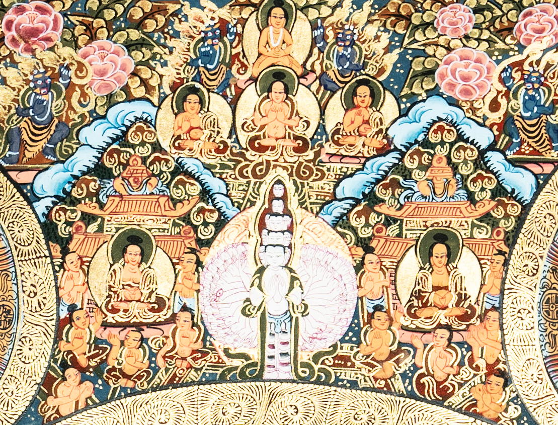 Handmade Traditional Mandala Thangka of Sacred Enlightenment - T-PS-SS-BB-TM-0016