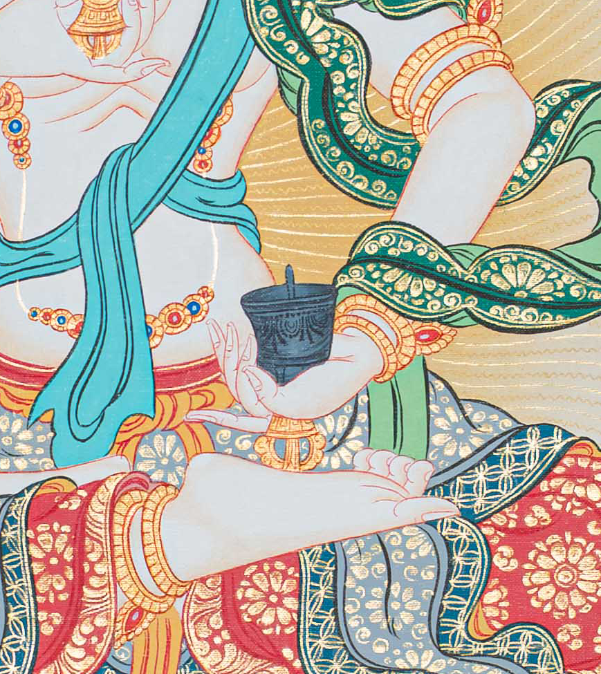 Handpainted Vajrasattva Thangka - T-S-BT-RB-AU-V-0079