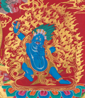 Hand-Painted Three Deities Thangka - T-S-BT-RB-TD-0104