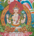 Hand-Painted Manjushree Thangka - T-S-BT-BB-AU-M-0108