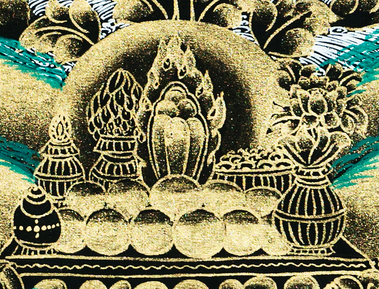 White Tara Thangka: Embodiment of Eternal Serenity - T-PS-SS-BB-WT-0005