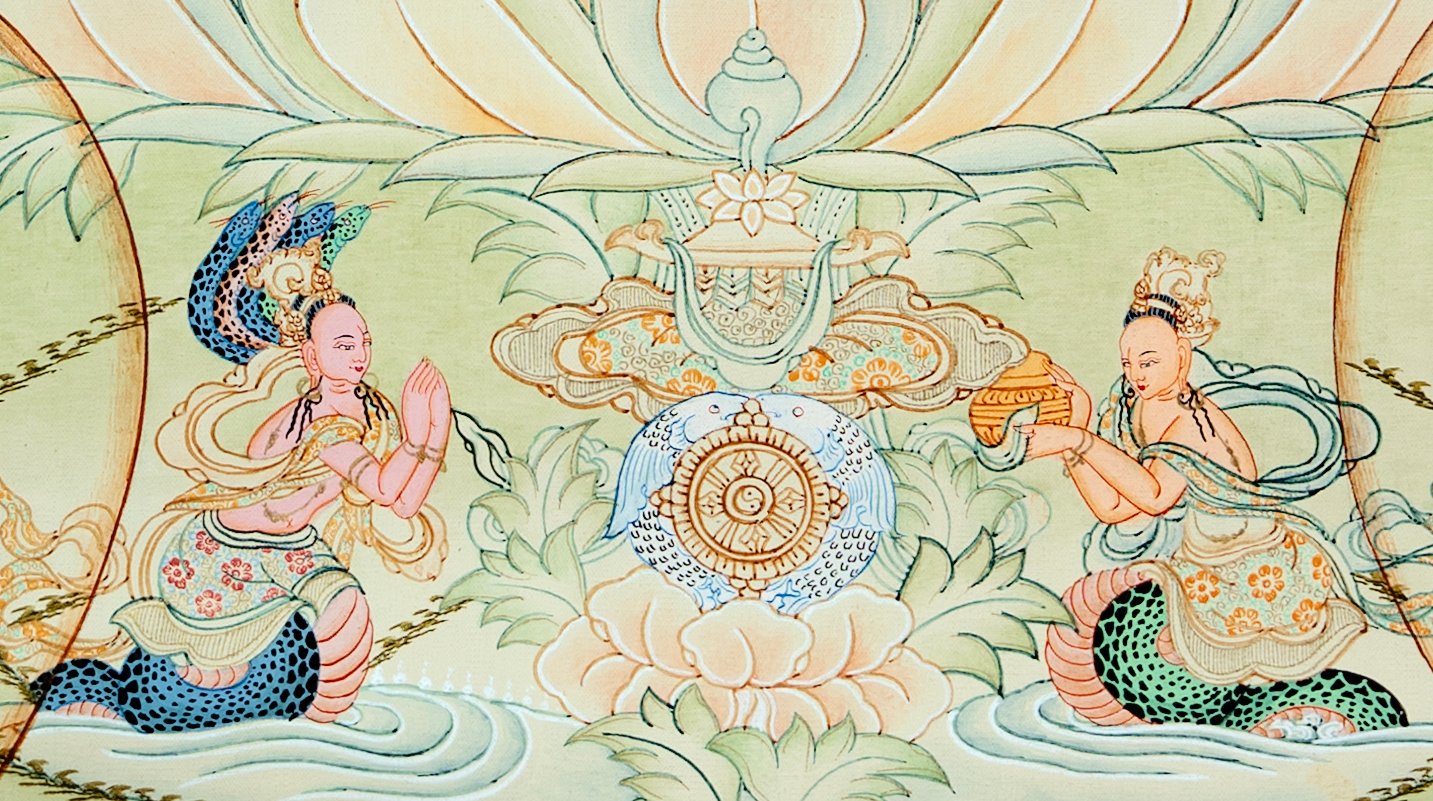 Handpainted Shakyamuni Buddha Thangka: The Eternal Light of Awakening - T-PS-SS-GB-AU-SB-0001