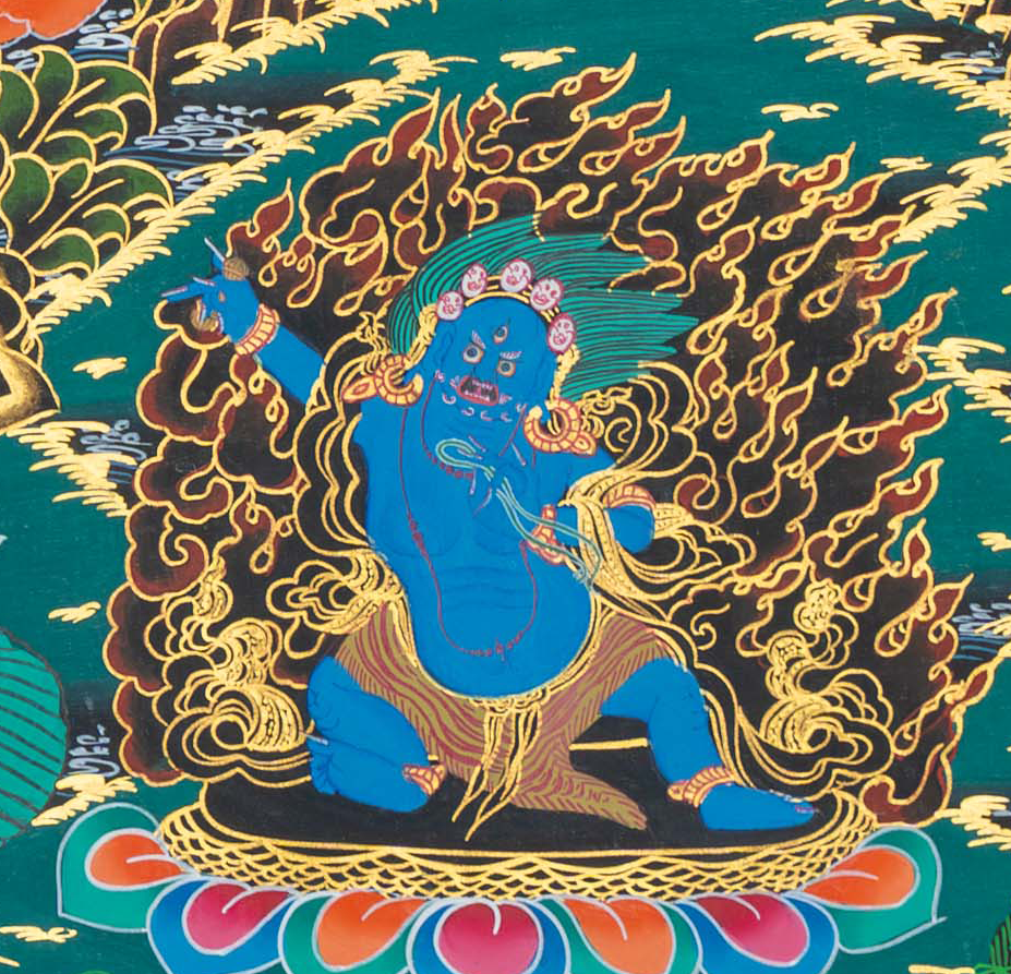 Hand-Painted Manjushree Thangka - T-S-BT-RB-M-0106