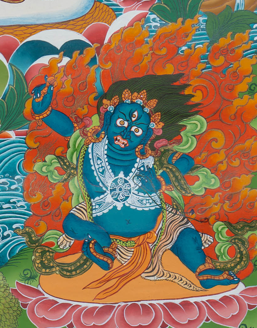 Hand-Painted Green Tara Thangka - T-S-BT-BB-AU-GT-0107