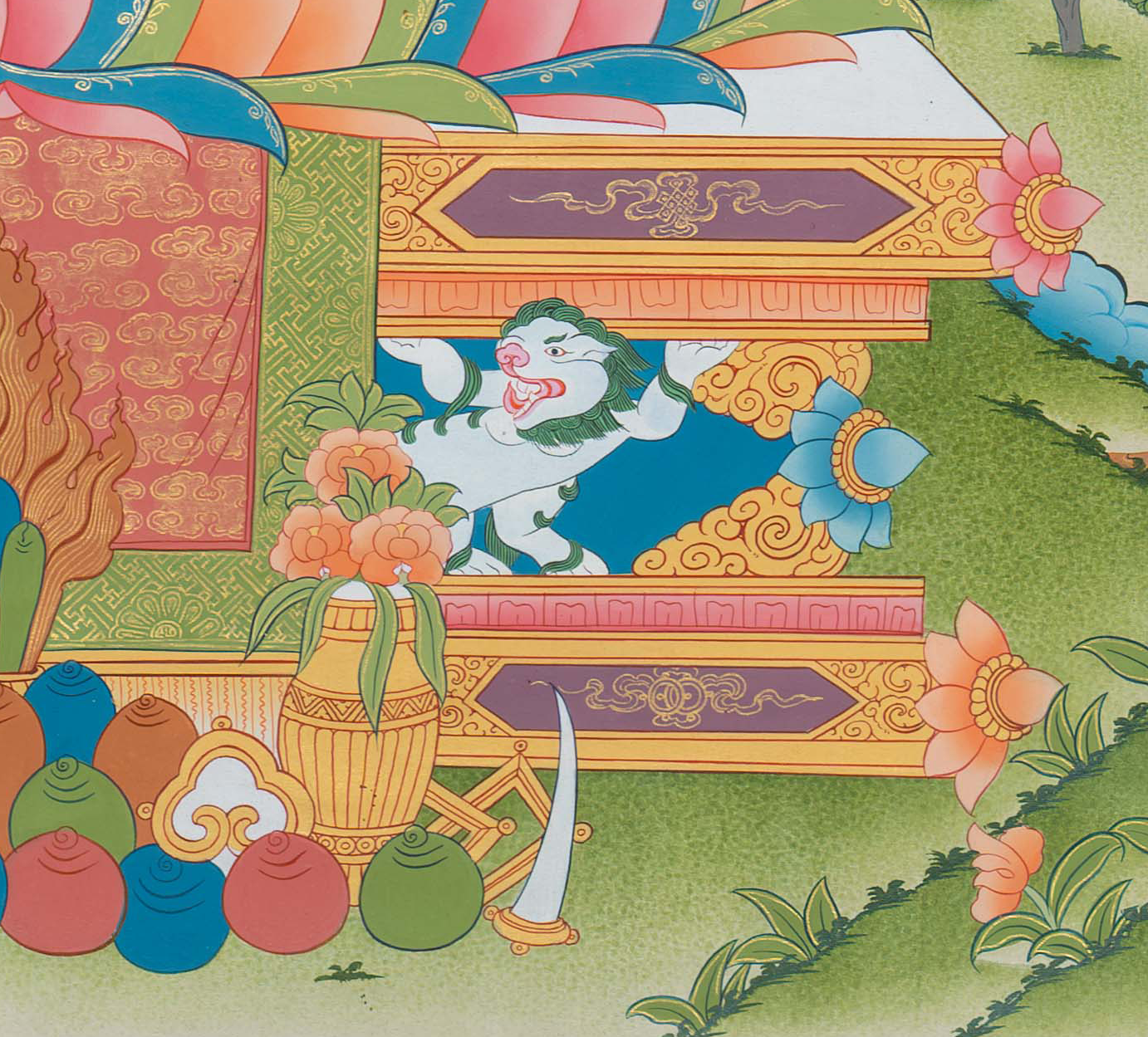 Hand-Painted Shakyamuni Buddha Thangka - T-S-BT-RB-AU-SB-0089