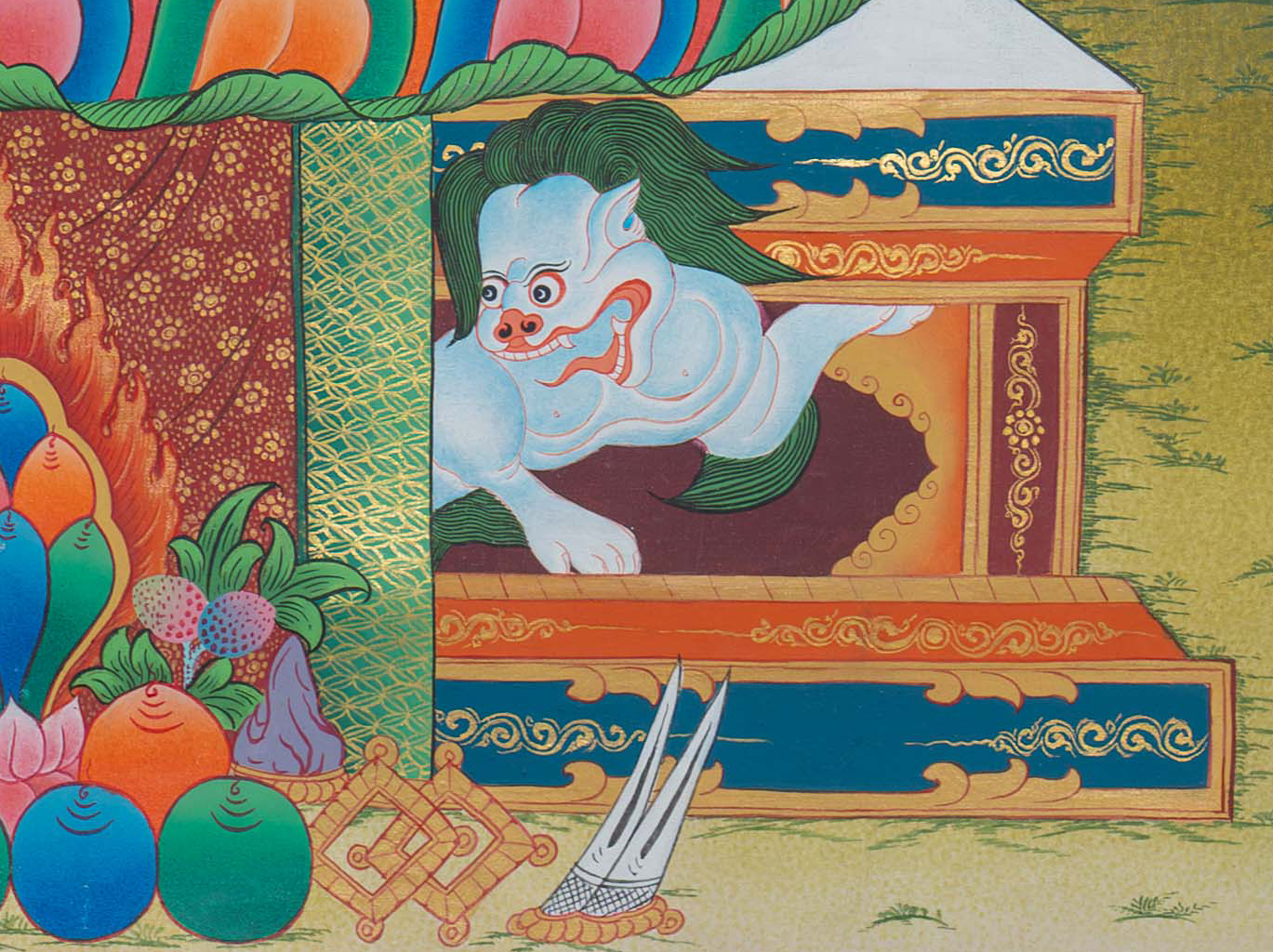 Hand-Painted Shakyamuni Buddha Thangka - T-S-BT-RB-AU-SB-0090