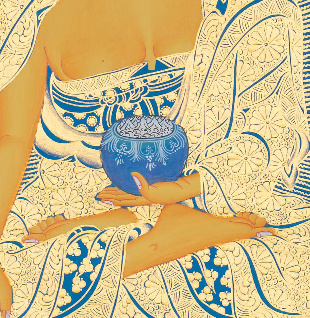 Hand-Painted Shakyamuni Buddha Thangka - T-S-BT-RB-SB-0102