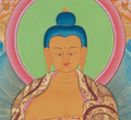 Hand-Painted Shakyamuni Buddha Thangka - T-S-BT-RB-AU-SB-0090