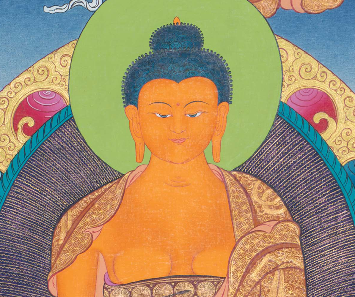 Hand-Painted Shakyamuni Buddha Thangka - T-S-BT-BB-AU-SB-0091