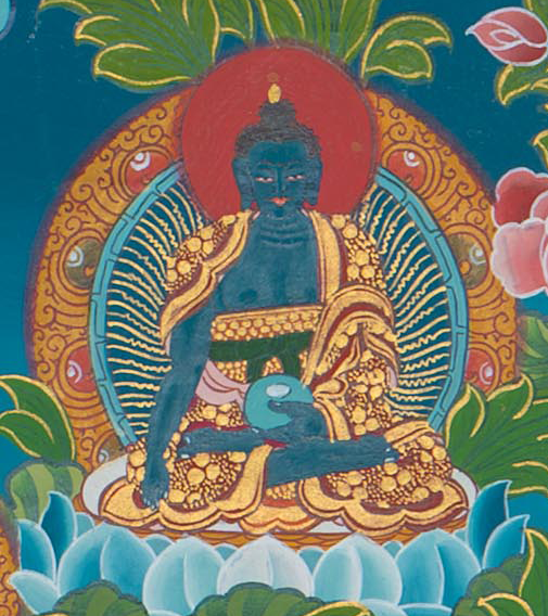 Hand-Painted Manjushree Thangka - T-S-BT-BB-AU-M-0108