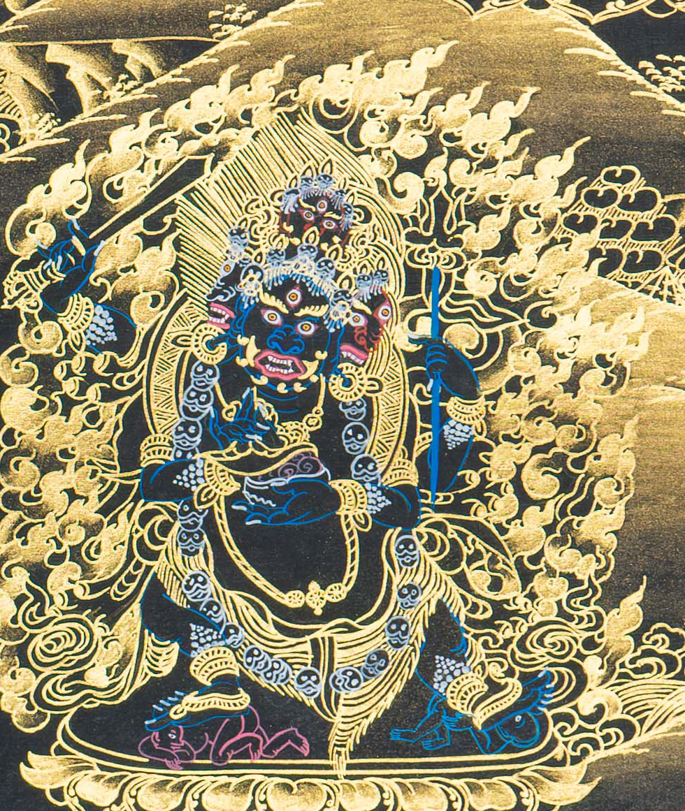 Vajrabhairava Thangka – The Terrifying Victor - T-S-BT-BB-CS-0134