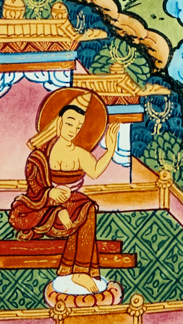 24K Gold Life of Buddha Thangka - T-B-HT-BB-AU-BL-0016