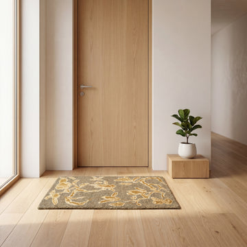 Meditation Mat / Door Mat | Handwoven Wool and Silk Carpet