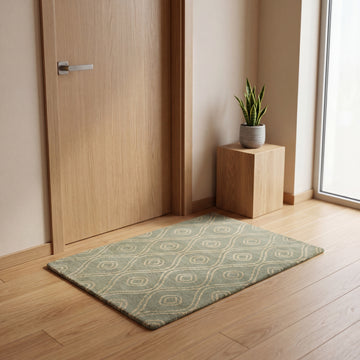 Meditation Mat / Door Mat | Handwoven Pure Wool and Silk Carpet