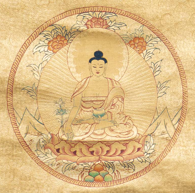 Handpainted Buddha Mandala Thangka - T-S-BT-RB-AU-BM-0076