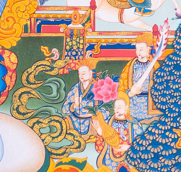 The Prosperous Lion Jambhala Thangka - T-S-BT-GB-AU-L-0142