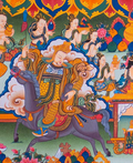 The Prosperous Lion Jambhala Thangka - T-S-BT-GB-AU-L-0142