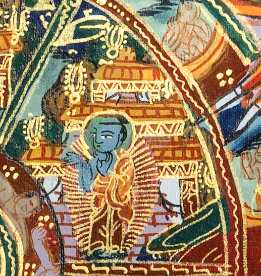 Hand-painted Buddhist Wheel of Life Thangka - T-B-HT-BB-WOL-0014