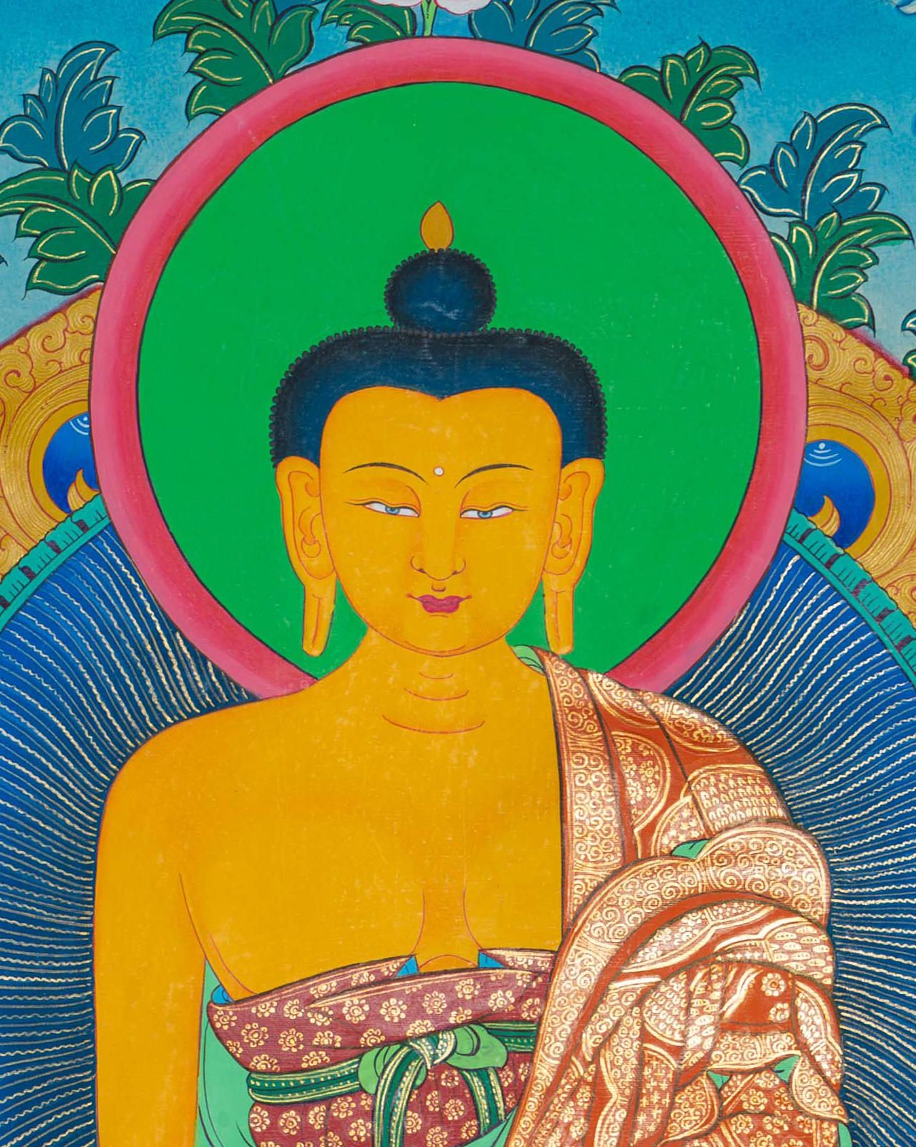 Authentic Buddha Shakyamuni Thangka: A Symbol of Enlightenment and Peace - T-S-BT-RB-AU-SB-0115