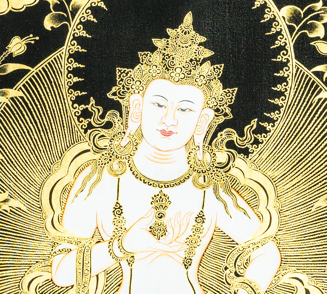 Vajrasattva Thangka, the God of Purification and Spiritual Transformation - T-B-HT-RB-V-0025