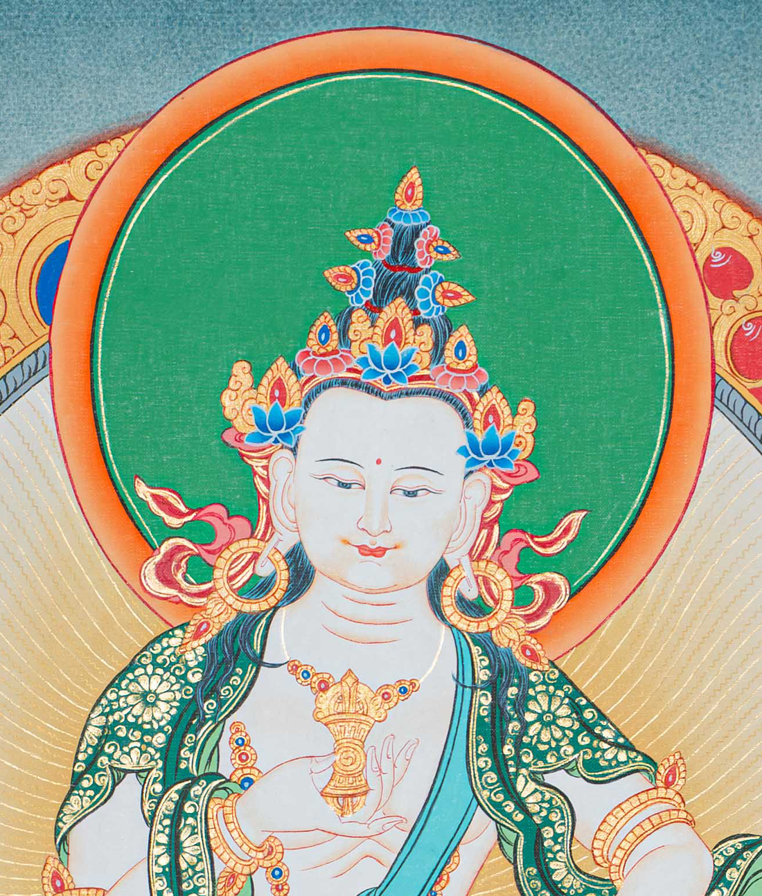 Handpainted Vajrasattva Thangka - T-S-BT-RB-AU-V-0079