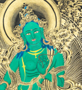 Green Tara Thangka: The Emerald Empress of Compassionate Action - T-PS-SS-BB-GT-0004
