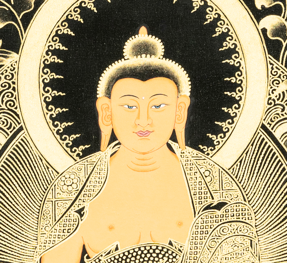 Traditional Hand-made Shakyamuni Buddha Thangka - T-B-HT-BOB-S-0028