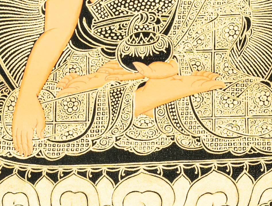 Traditional Hand-made Shakyamuni Buddha Thangka - T-B-HT-BOB-S-0028