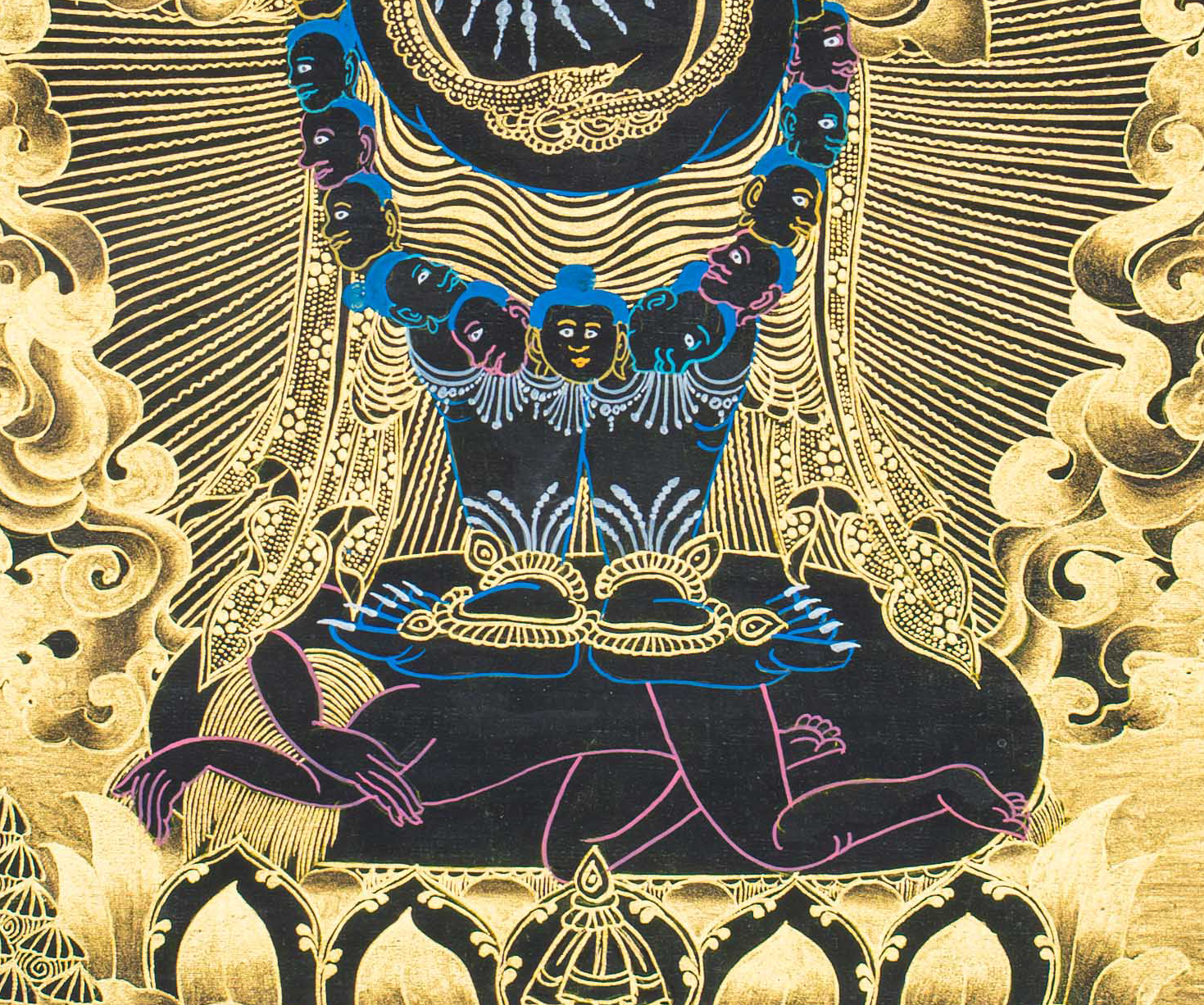 Mahakala Thangka: Sentinel of Sacred Compassion - T-S-BT-BB-M-0133