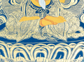 Handmade Manjushri Thangka: Blade of Transcendent Wisdom - T-PS-SS-RB-M-0009