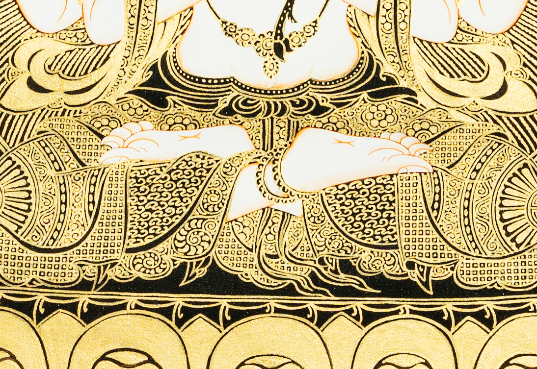 Enlightened Buddha Chenrezig Thangka Painting - T-B-HT-RB-C-0027