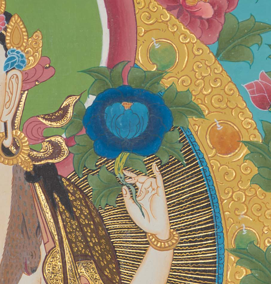 Hand-Painted Chenrezig Thangka - T-S-BT-BB-AU-C-0095