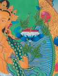 Radiant Manjushri Thangka: Embrace Wisdom and Enlightenment - T-S-BT-RB-AU-M-0111