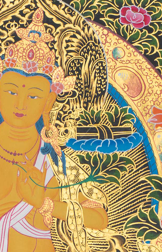 Hand-Painted Manjushree Thangka - T-S-BT-RB-M-0106