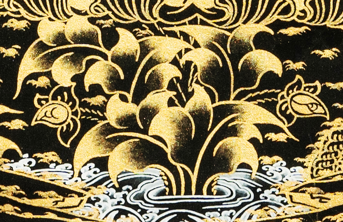 Traditional hand drawn Shakyamuni Buddha Thangka - T-B-HT-BOB-S-0029