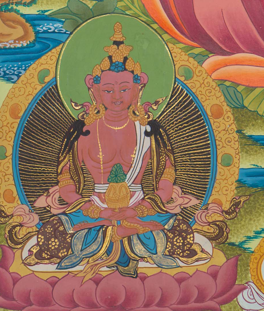 Hand-Painted Chenrezig Thangka - T-S-BT-BB-AU-C-0095