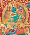 Hand-Painted Three Deities Thangka - T-S-BT-RB-TD-0104