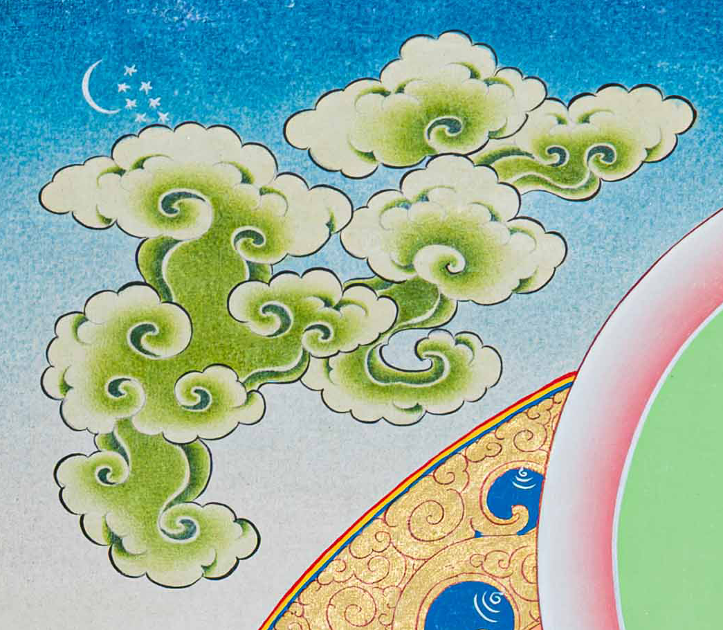 Hand-Painted White Tara Thangka - T-S-BT-RB-AU-WT-0086