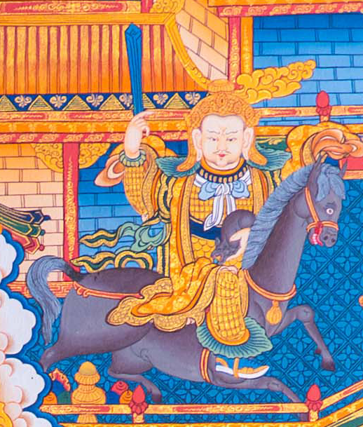 The Prosperous Lion Jambhala Thangka - T-S-BT-GB-AU-L-0142