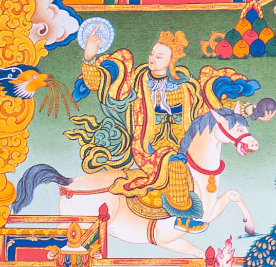 The Prosperous Lion Jambhala Thangka - T-S-BT-GB-AU-L-0142