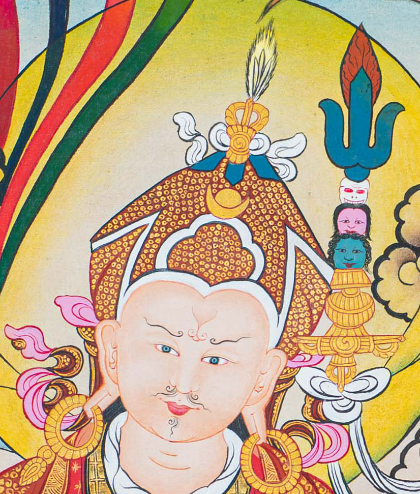 Hand-Painted Guru Padmasambhava Thangka - T-S-BT-BB-AU-GP-0069