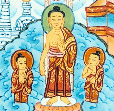 24K Gold Life of Buddha Thangka - T-B-HT-BB-AU-BL-0016