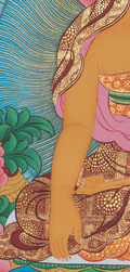 Hand-Painted Shakyamuni Buddha Thangka - T-S-BT-RB-AU-SB-0090